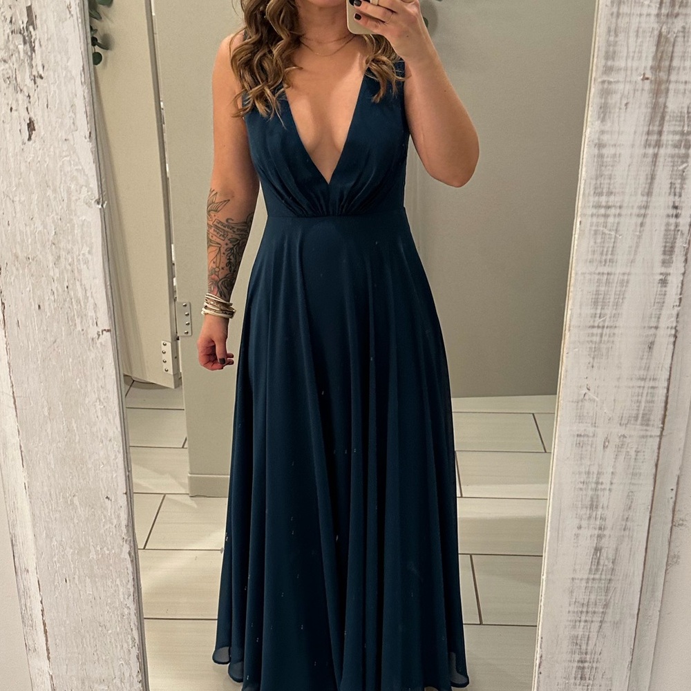 Jenny Yoo Deep Blue Sleeveless Dress